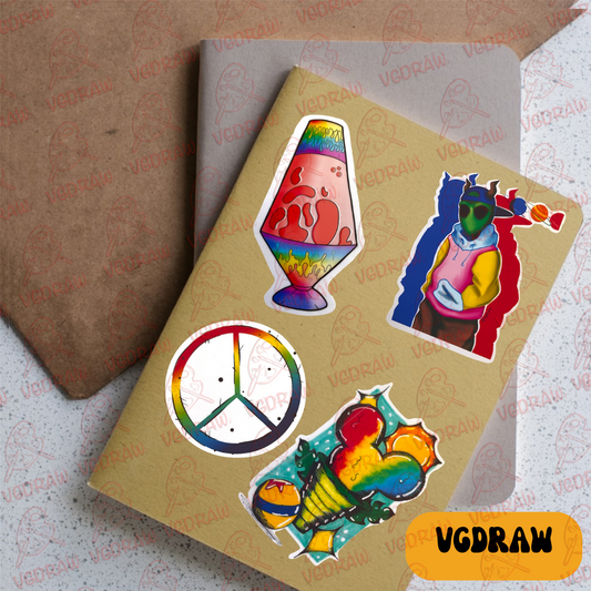 Rainbow Lava Lamp Sticker