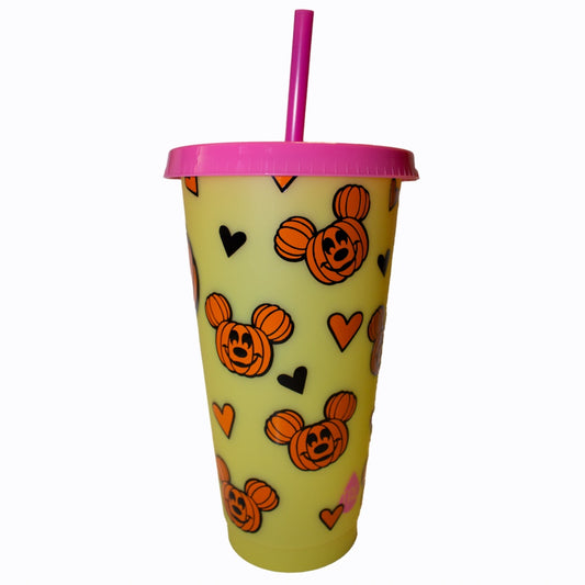 Pumpkin Mickey Head Color Changing Tumbler