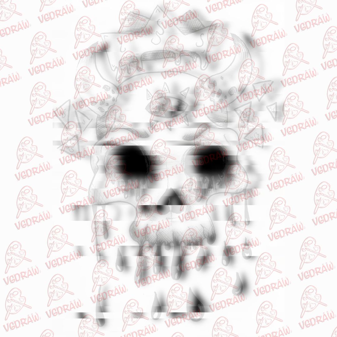 Crowned Dead King Tattoo Design Flash