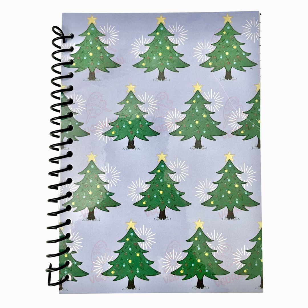 Cuaderno espiral con forma de árbol de Navidad