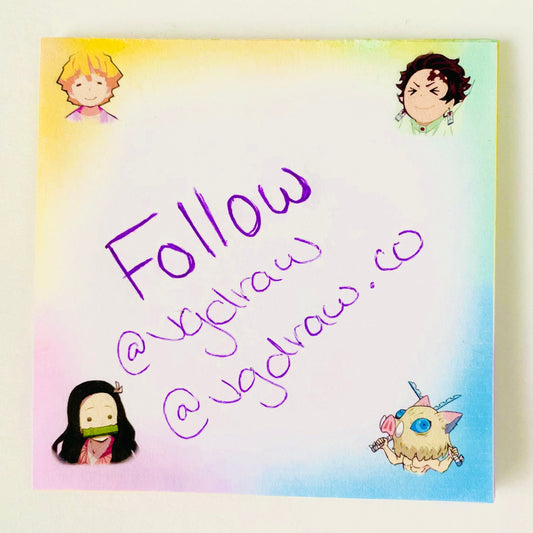 Demon Slayer Stationary Tear Away Memo Notepad