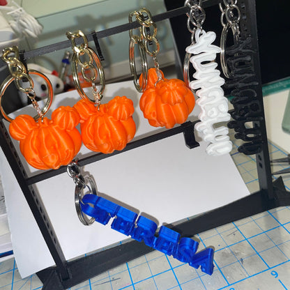 Pumpkin Mouse Jack-o'-Lantern 3D-Printed Keychain