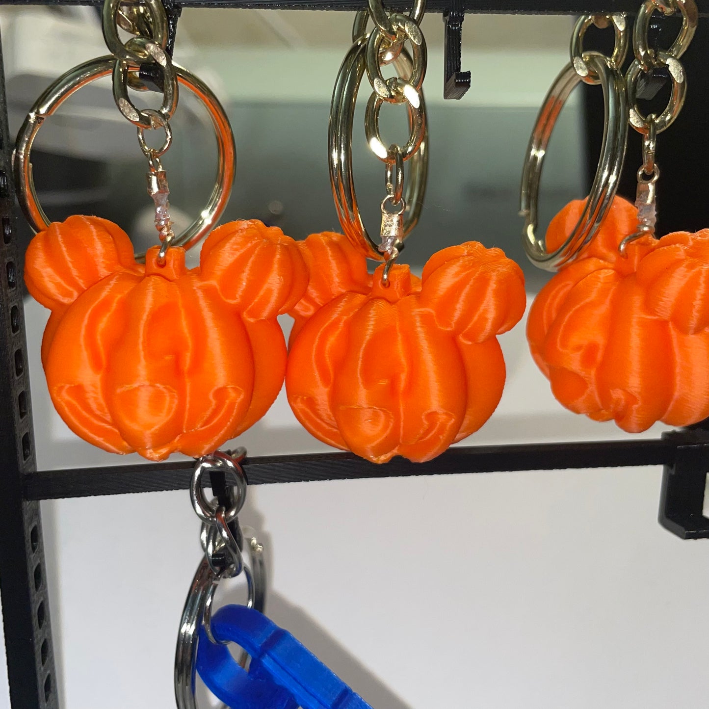Pumpkin Mouse Jack-o'-Lantern 3D-Printed Keychain