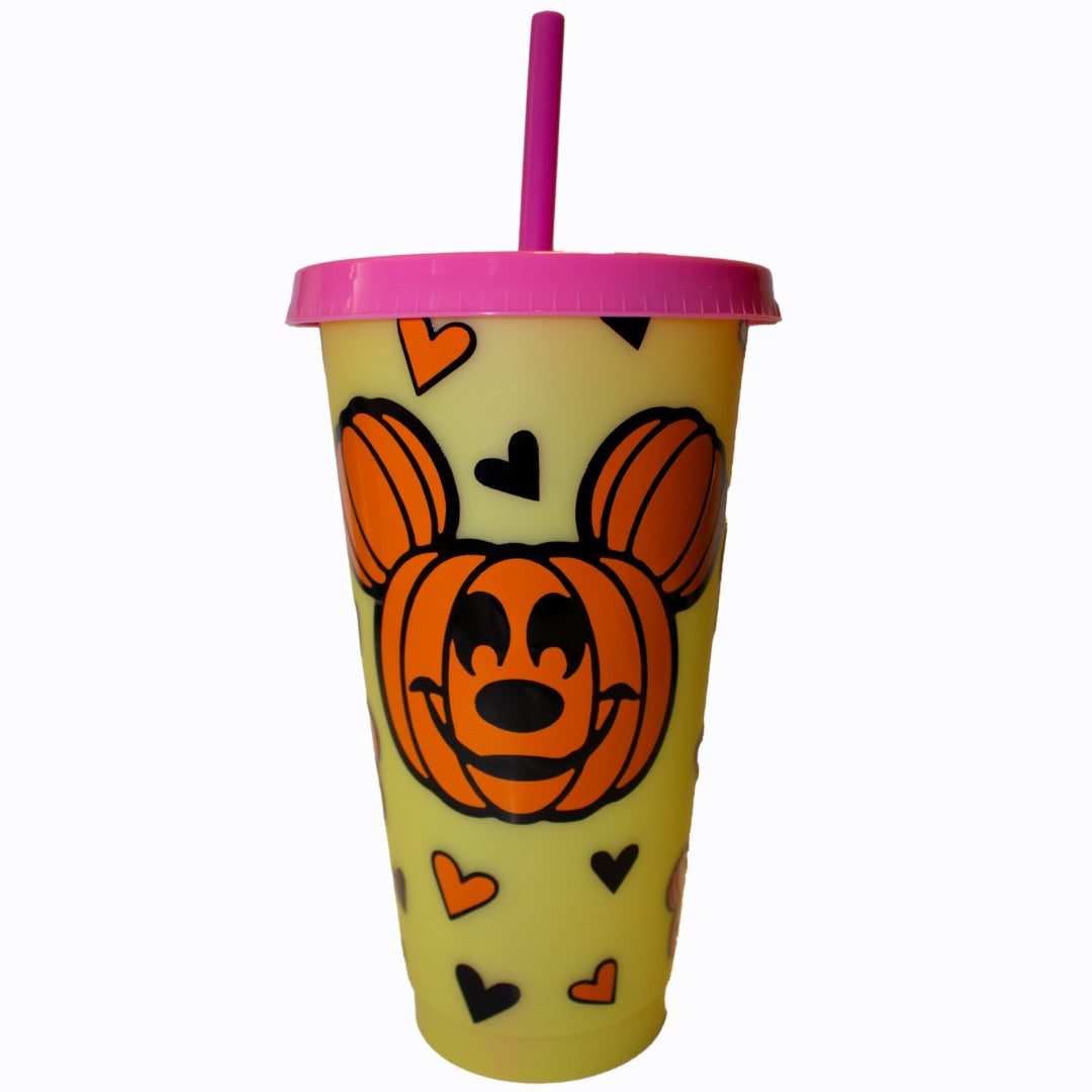 Pumpkin Mickey Head Color Changing Tumbler