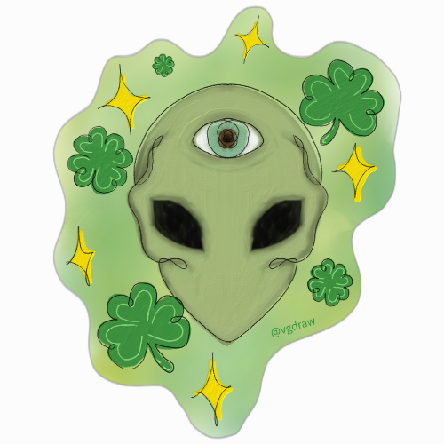 St. Patrick Alien Sticker
