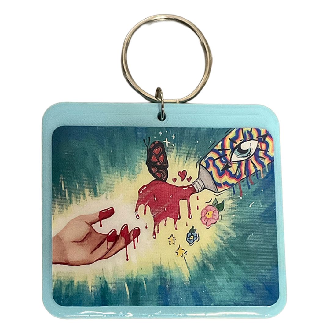 Vision of Crimson 3D Printed Keychain