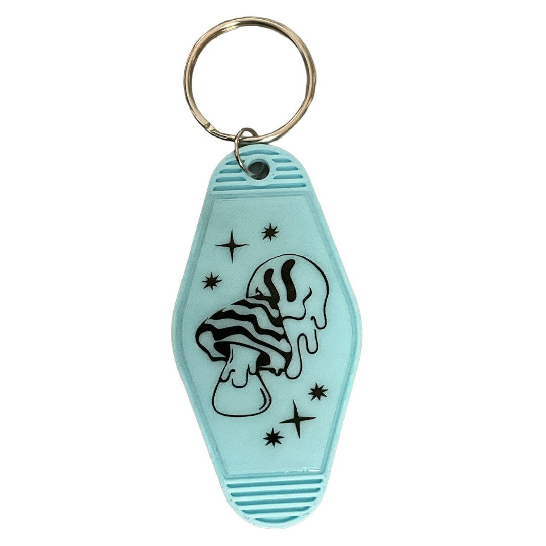 Trippy Smile Shroom 3D Printed Keychain