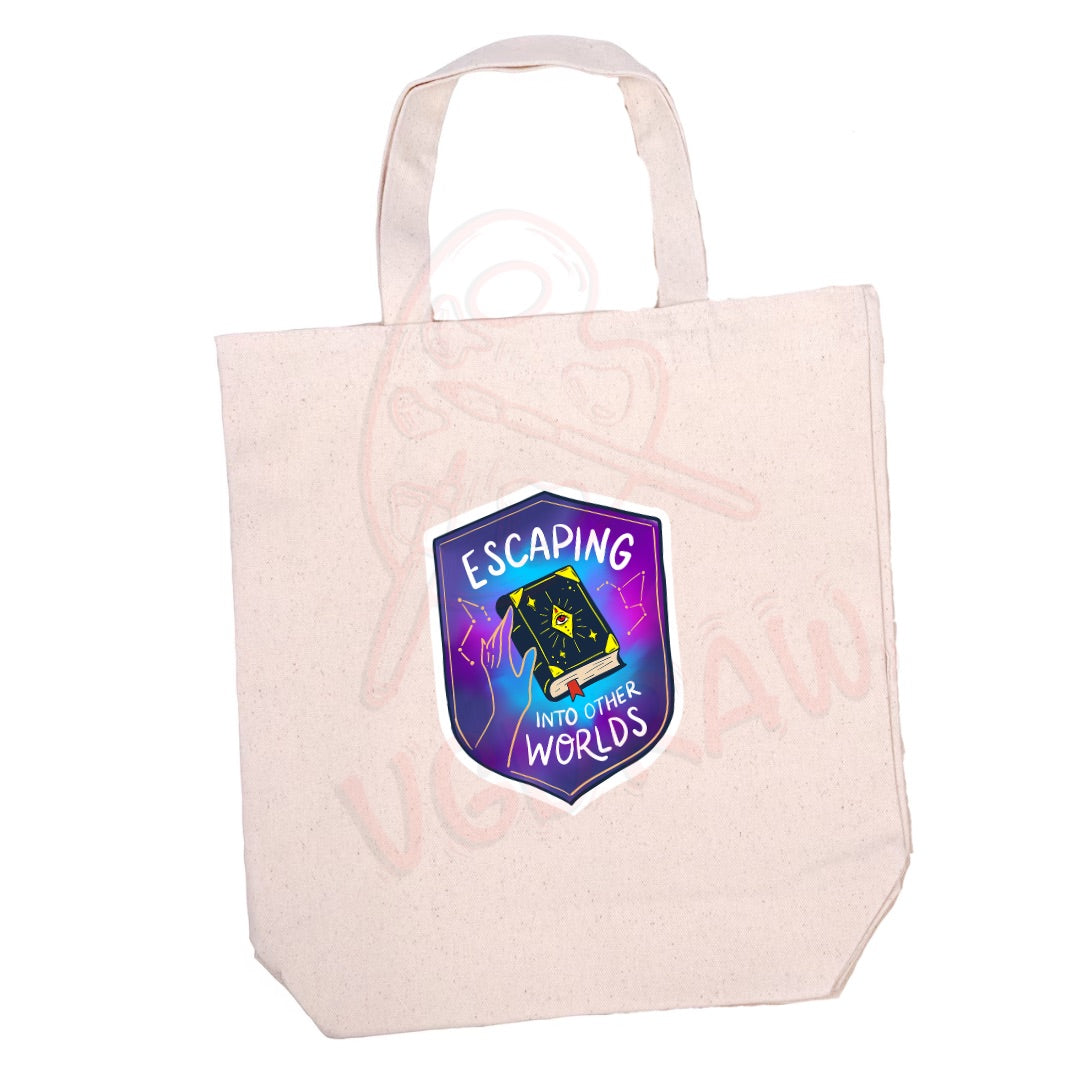 Escaping Into Other Worlds Tote Bag
