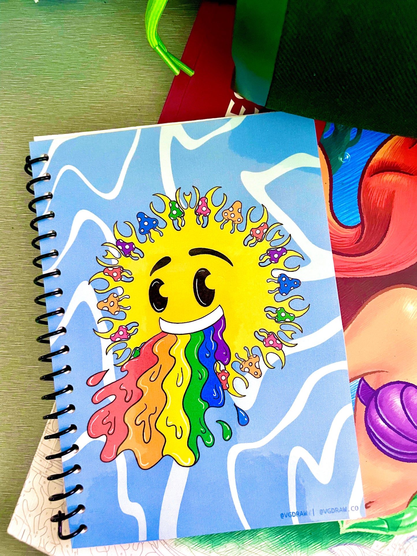 Groovy Shroom Smiles Notebook