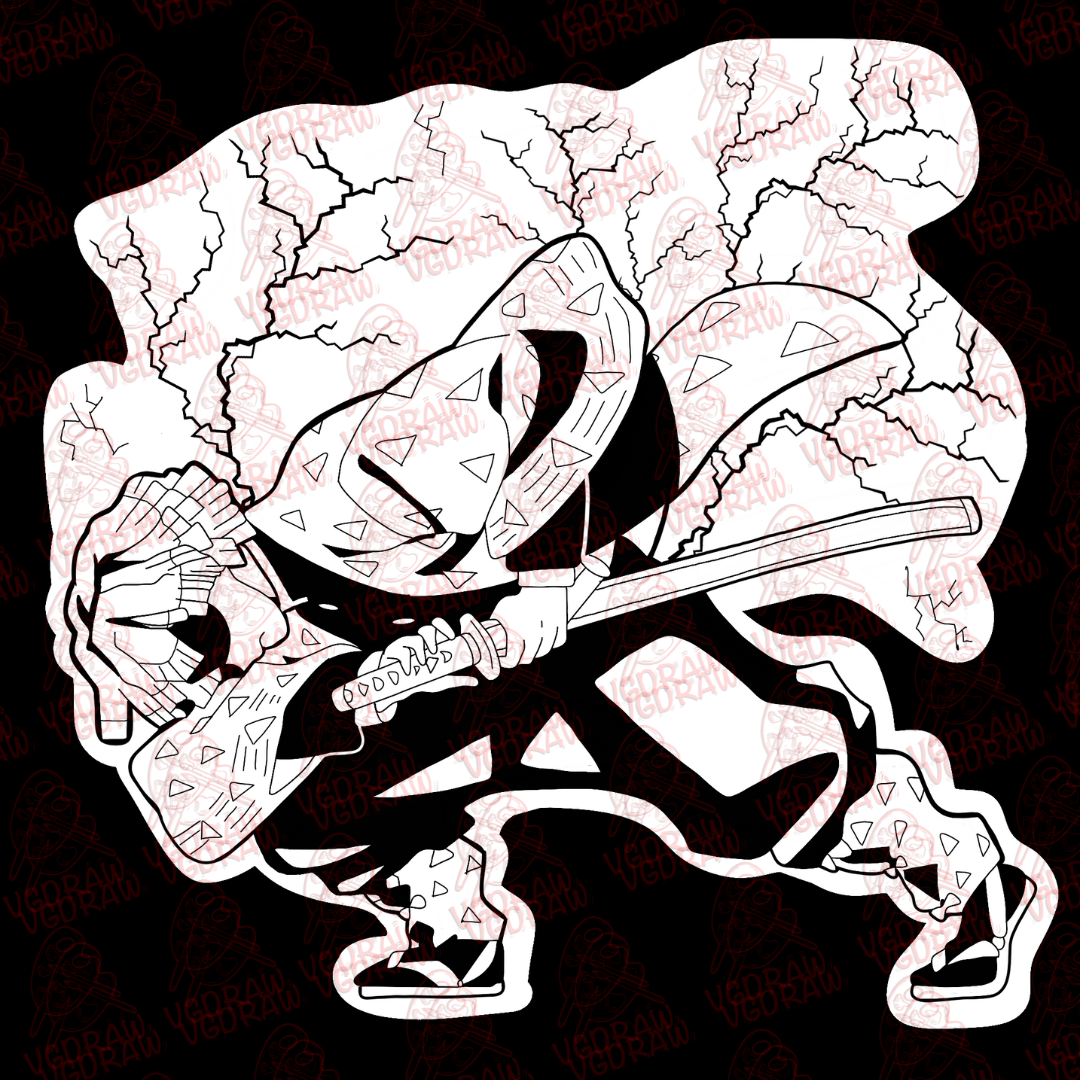 Zenitsu Color-In Sticker