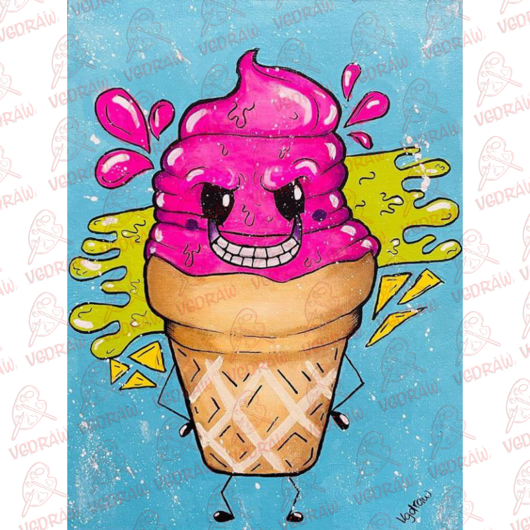 Ice Cream Cool Chill Dude Sticker
