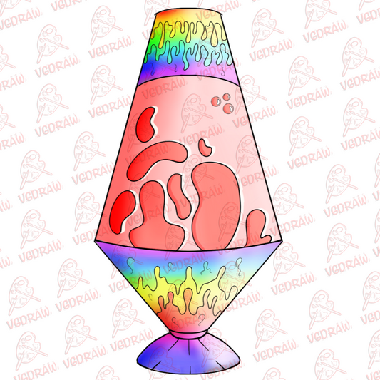 Rainbow Lava Lamp Sticker