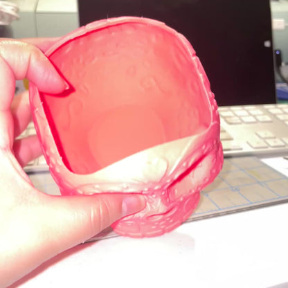 Vibrant 3D-Printed Sugar Skull (Calavera) Pen Holder / Desk Organizer