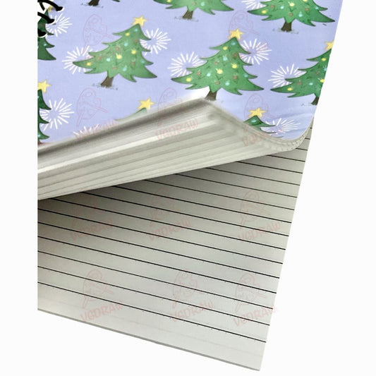 Cuaderno espiral con forma de árbol de Navidad
