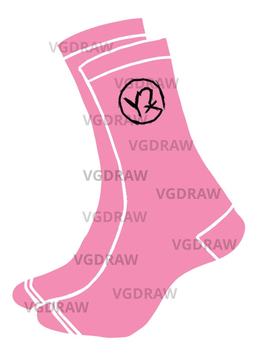 Pegatinas de calcetines rosas Yungblud