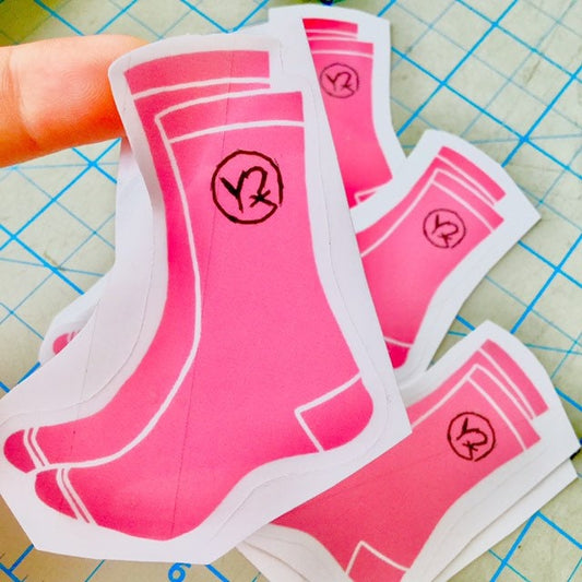 Pegatinas de calcetines rosas Yungblud