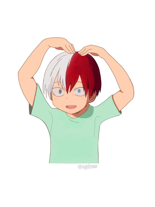 My Hero Academia Todoroki Arm Heart Sticker