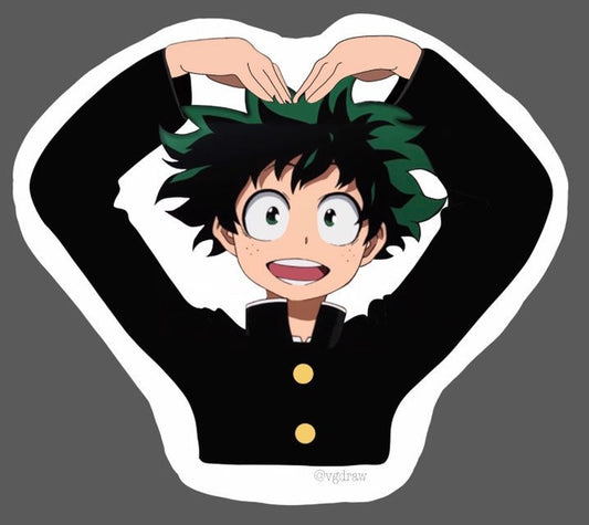 My Hero Academia Izuku Midoriya arm heart Sticker